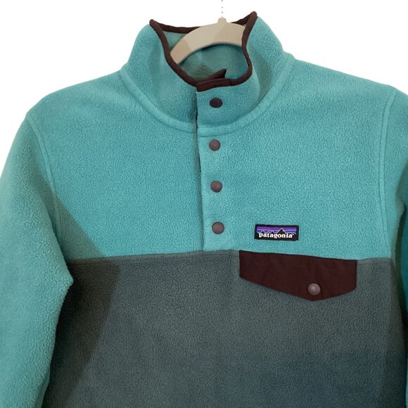 Patagonia Women Lightweight Synchilla Snap Fleece Pullover Size XS Jacket Multi - Picture 2 of 8